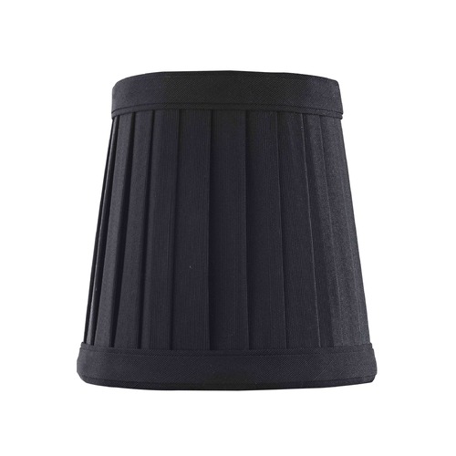 Clip-On Empire Pleated Black Lamp Shade