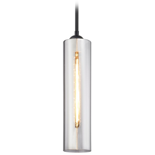 Design Classics Lighting Smoke Glass Industrial Mini-Pendant Black 581-07 GL1652C