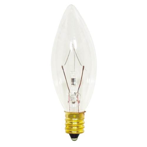 Satco Lighting Incandescent Flame Light Bulb Candelabra Base 130V by Satco S3345