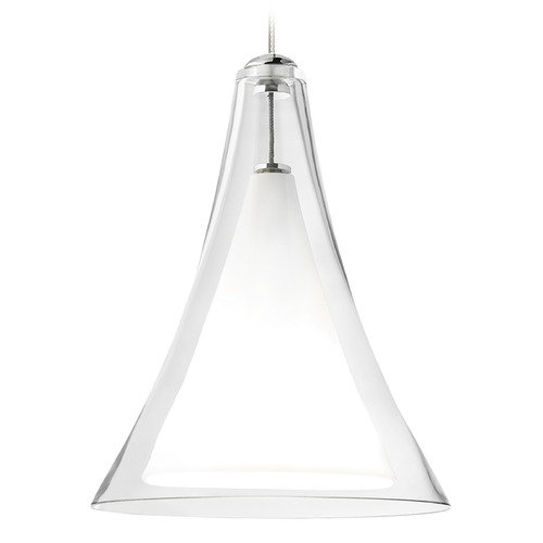 Melrose Monopoint Mini Pendant in Nickel by Visual Comfort Modern