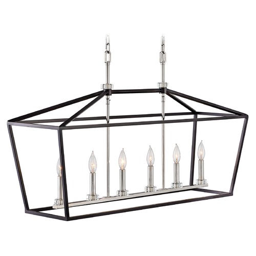 Stinson Black & Polished Nickel Chandelier by Hinkley Lighting