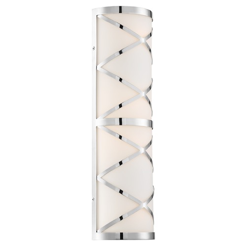 Sylph Polished Nickel Vertical Bathroom Light by Nuvo Lighting