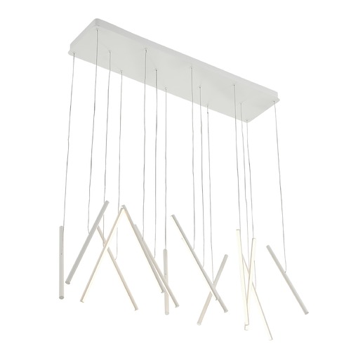 Chute White LED Multi-Light Pendant by Kuzco Lighting