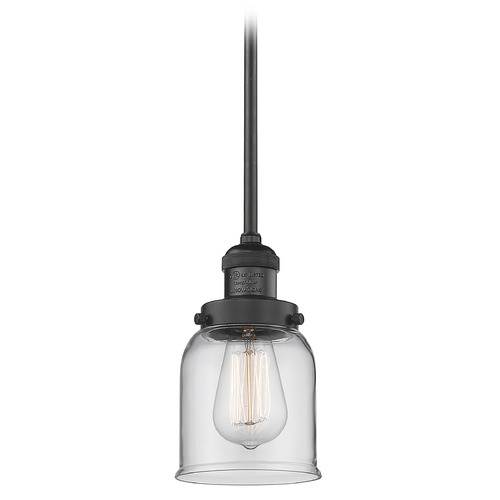 Small Bell Matte Black Mini Pendant by Innovations Lighting