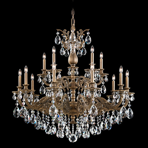 Milano Etruscan Gold Crystal Chandelier by Schonbek Lighting