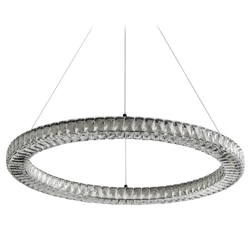 Oxygen Oxygen Elan Black LED Pendant Light with Drum Shade 3-875-15