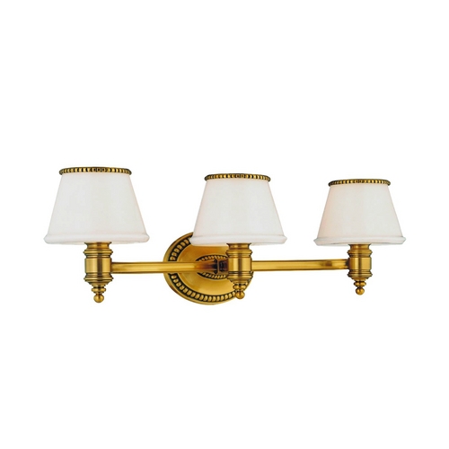 Richmond 3-Light Bath Light in Flemish Brass by Hudson Valley Lighting
