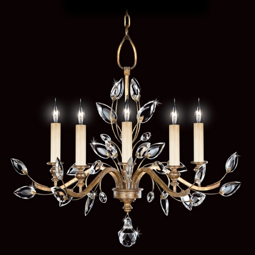Fine Art Lamps Fine Art Lamps Crystal Laurel Gold Leaf Crystal Chandelier 775840ST