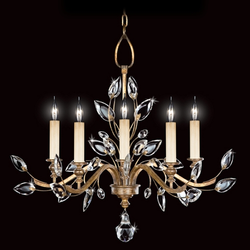 Fine Art Lamps Crystal Laurel Gold Leaf Crystal Chandelier