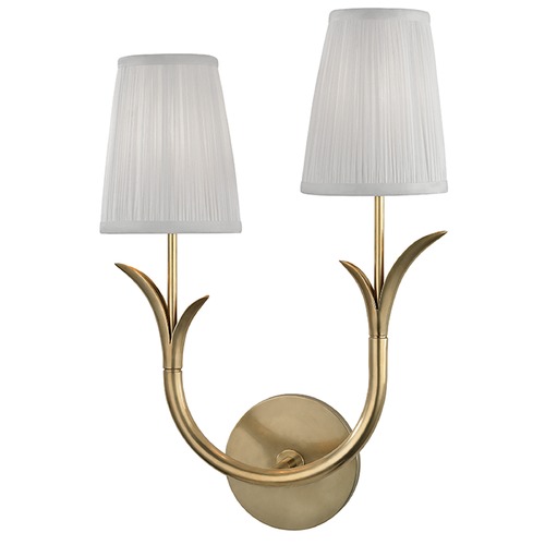 Deering 2-Light Sconce in Aged Brass by Hudson Valley Lighting