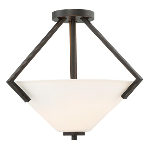 Nome Mahogany Bronze Semi-Flush Mount by Nuvo Lighting
