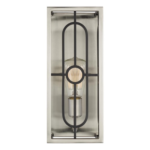 Generation Lighting Rennie Brushed Nickel  &  Midnight Black Sconce by Generation Lighting 4121801-962