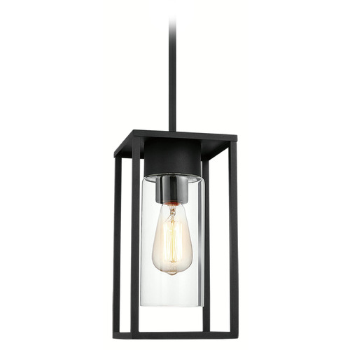 Visual Comfort Studio Collection Vado Black Outdoor Hanging Light