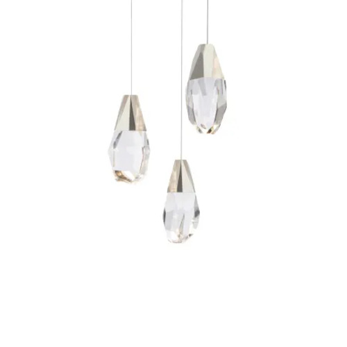 Martini 3-Light LED Chandelier in Polished Nickel by Schonbek Beyond
