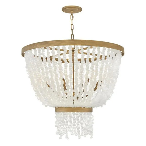 Dune 32-Inch Chandelier in Burnished Gold by Fredrick Ramond