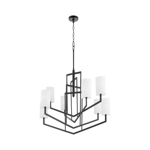 Quorum Lighting Bolivar 8-Light Chandelier in Matte Black by Quorum Lighting 6078-8-59