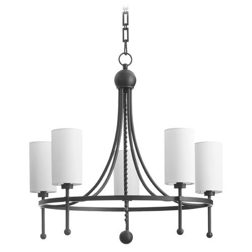 Lee Boulevard Matte Black Chandelier by Quorum Lighting