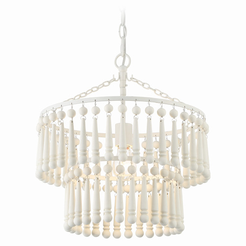 Crystorama Lighting Tiana Matte White Pendant Light