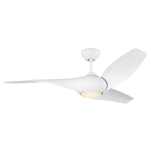 Topan 52-Inch LED Smart Fan in Matte White by VC Fan Collection