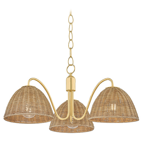Mitzi by Hudson Valley Mitzi By Hudson Valley Mitzi Katniss Aged Brass Chandelier H1081803-AGB