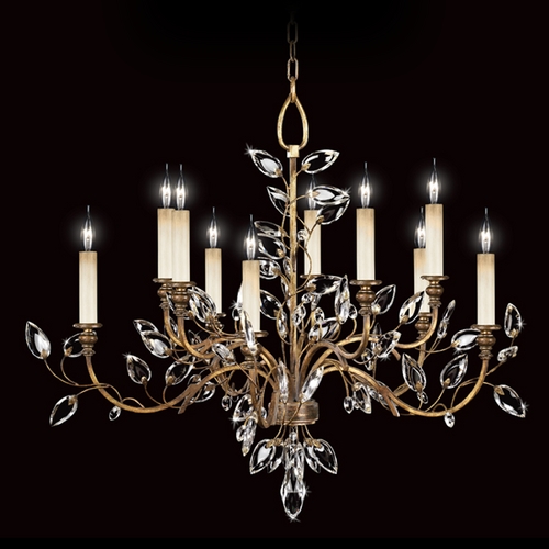 Fine Art Lamps Crystal Laurel Gold Leaf Crystal Chandelier