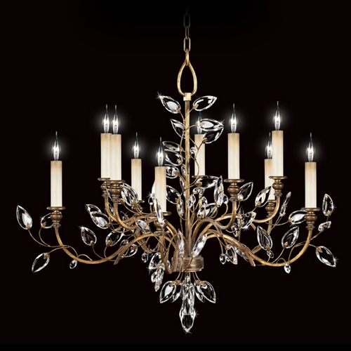 Fine Art Lamps Fine Art Lamps Crystal Laurel Gold Leaf Crystal Chandelier 775940ST