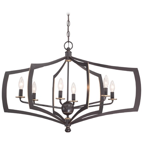 Middletown Downton Bronze with Gold Highlight Pendant by Minka Lavery