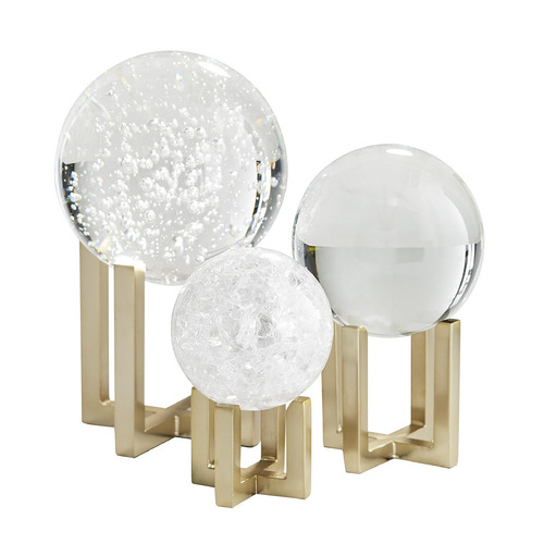 MacArthur Sculptures Set of 3 in Antique Brass by Arteriors Home