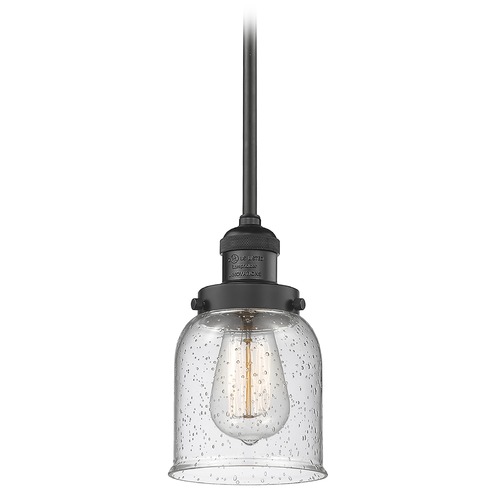 Small Bell Matte Black Mini Pendant by Innovations Lighting