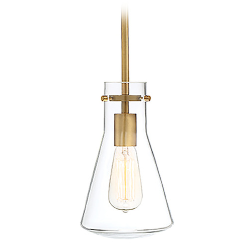Meridian 6.25-Inch Mini Pendant in Natural Brass by Meridian M70063NB