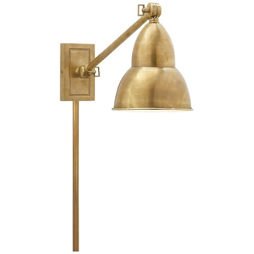 Studio VC French Convertible Library Wall Lamp in Antique Brass by Visual Comfort Signature
