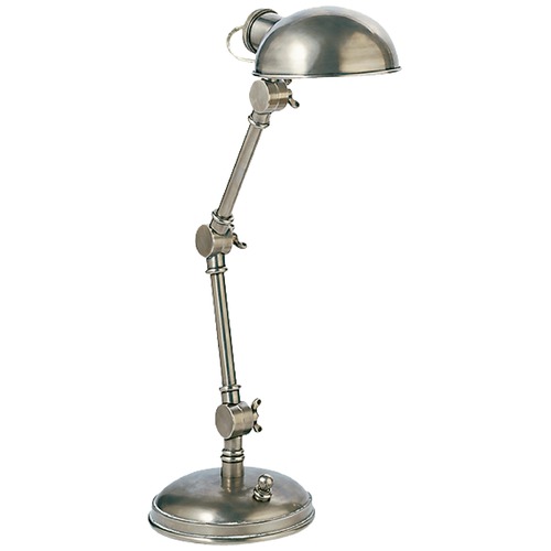 Visual Comfort Signature Collection E.F. Chapman The Pixie Desk Lamp in Antique Nickel by Visual Comfort Signature SL3025AN