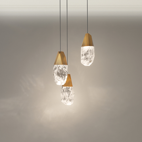 Martini 3-Light LED Chandelier in Aged Brass by Schonbek Beyond