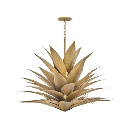 Agave Large Chandelier in Burnished Gold by Fredrick Ramond