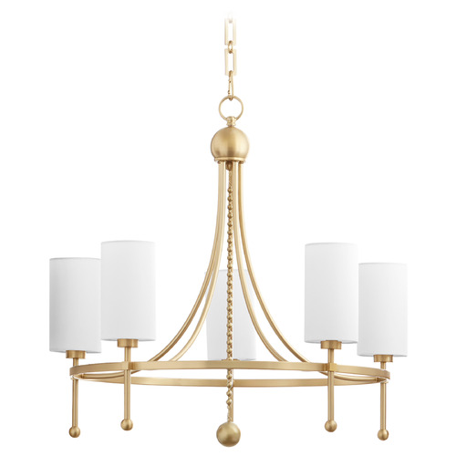 Quorum Lighting Lee Boulevard Aged Brass Chandelier by Quorum Lighting 664-5-80