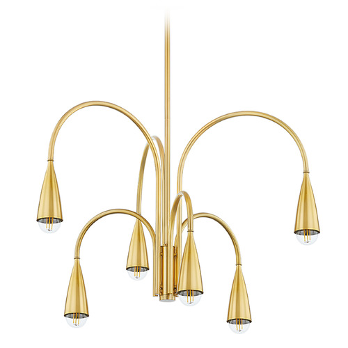 Mitzi by Hudson Valley Mitzi Avery Aged Brass 6-Light Chandelier H811806-AGB
