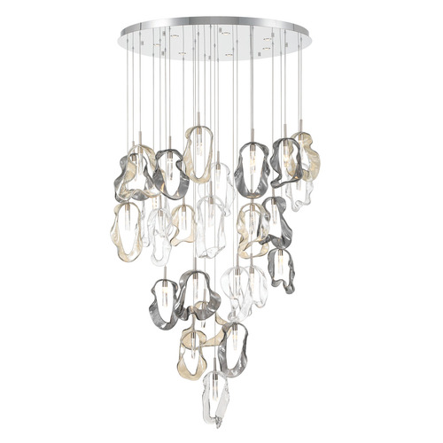 Norah 26-Light LED Chandelier in Polished Nickel by Eurofase Lighting