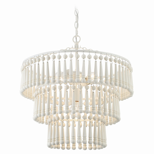 Crystorama Lighting Tiana Matte White Pendant Light