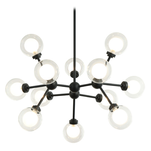 Matteo Lighting Solaris Matte Black LED Chandelier