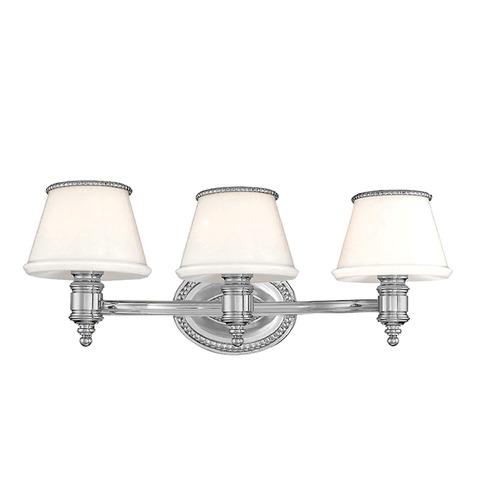 Richmond 3-Light Bath Light in Polished Nickel by Hudson Valley Lighting