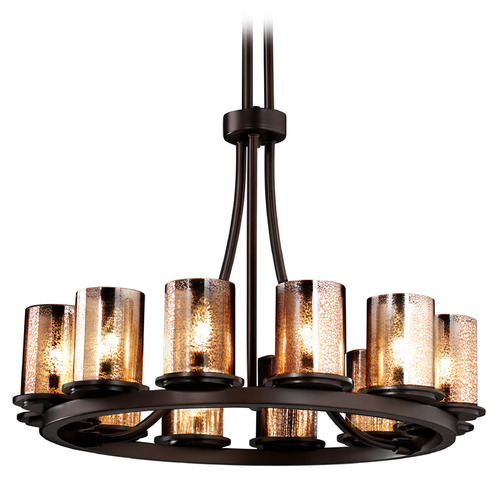Justice Design Group Justice Design Group Dakota Dark Bronze Chandelier FSN-8763-10-MROR-DBRZ
