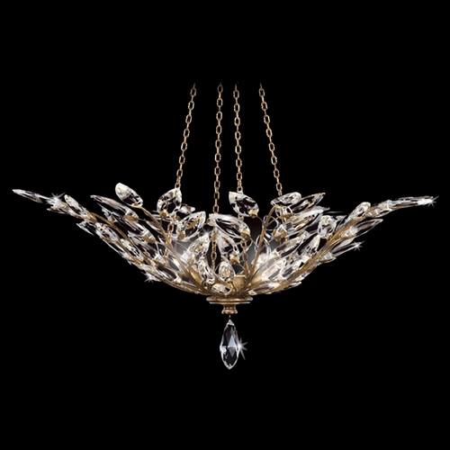 Fine Art Lamps Crystal Laurel Gold Leaf Pendant Light