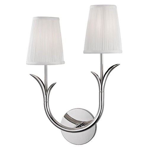 Hudson Valley Lighting Deering 2-Light Sconce in Polished Nickel by Hudson Valley Lighting 9402L-PN