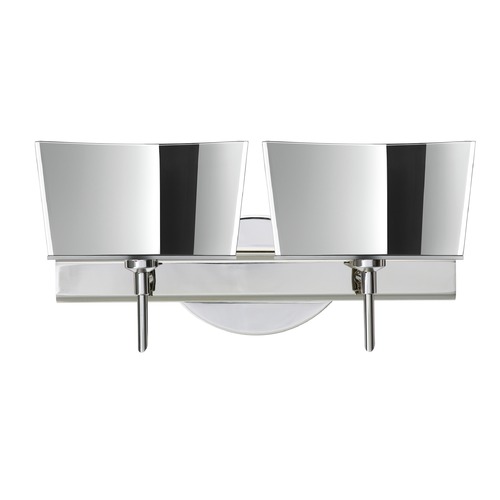 Besa Lighting Besa Lighting Groove Frosted Glass Chrome LED Bathroom Light 2SW-6773MR-LED-CR