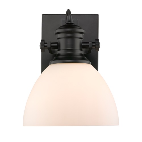 Golden Lighting Hines Wall Sconce in Black by Golden Lighting 3118-BA1BLK-OP