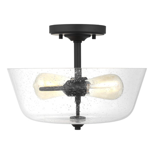 Generation Lighting Belton 15-Inch Midnight Black Semi-Flush Mount by Generation Lighting 7714502-112