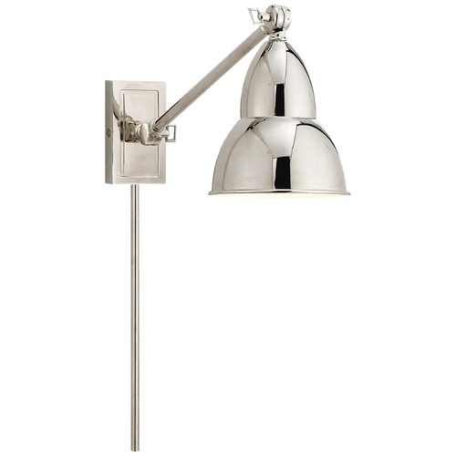 Studio VC French Convertible Library Lamp in Polished Nickel by Visual Comfort Signature