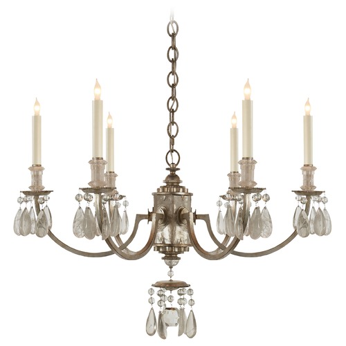 Thomas OBrien ElizAbeth Chandelier in Silver Leaf by Visual Comfort Signature