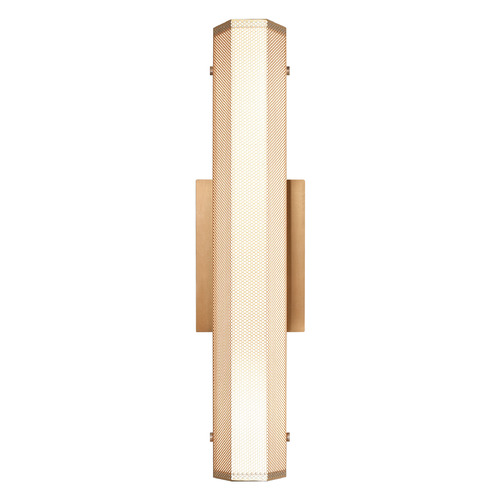 Matteo Lighting Pelermos Aged Gold Brass LED Vertical Bathroom Light