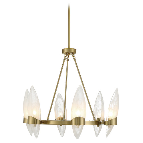 Savoy House Nouvel 27-Inch Chandelier in Warm Brass by Savoy House 1-5500-6-322